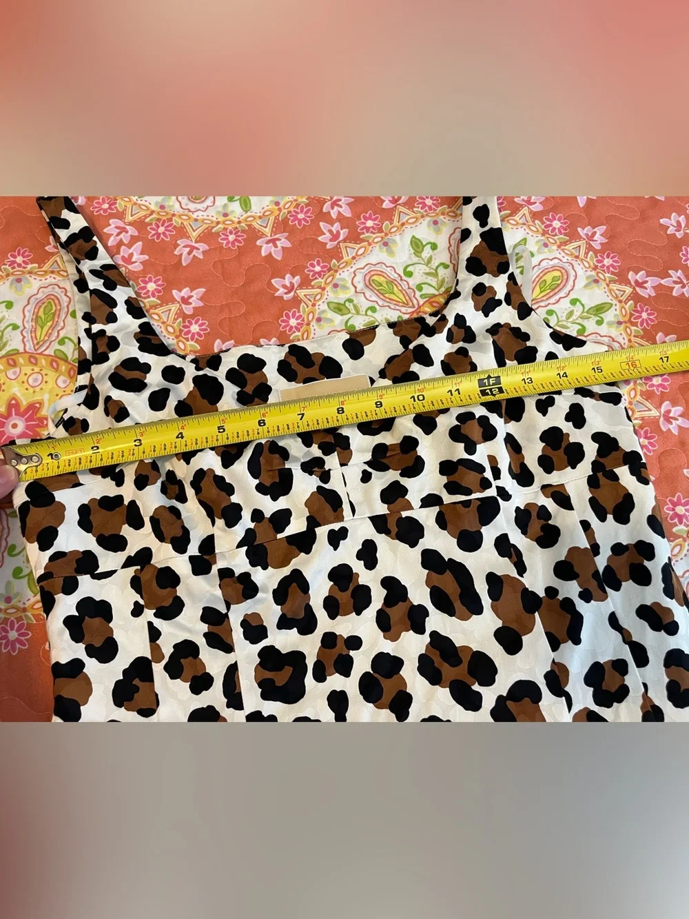 Michael Kors Collection Cotton Blend Sleeveless Leopard Sheath Dress From Italy